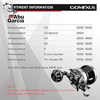 GOMEXUS Power Handle Compatible for Abu Garcia Ambassadeur